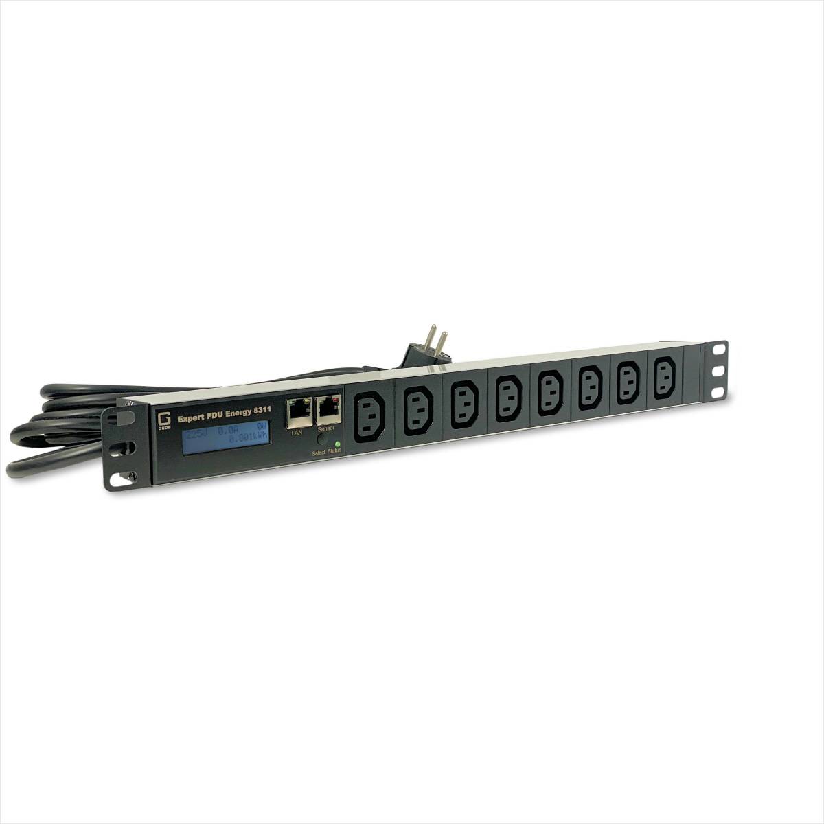 GUDE 8311-3 metered PDU, 8x C13, mit integrierten Mess-/Auswertungsmöglichkeiten Steckdosenleisten