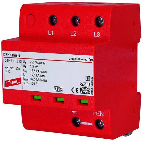DEHN Anschlussfertiger DSH TNC 255 Basis-Kombi-Ableiter fÃ¼r TN-C-Systeme Install.Baumaterial