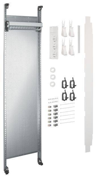 Hager Komplettfeld Multimedia UF311NW universZ 1050mm 1feld m.6xPatchmod. RJ45 Install.Baumaterial
