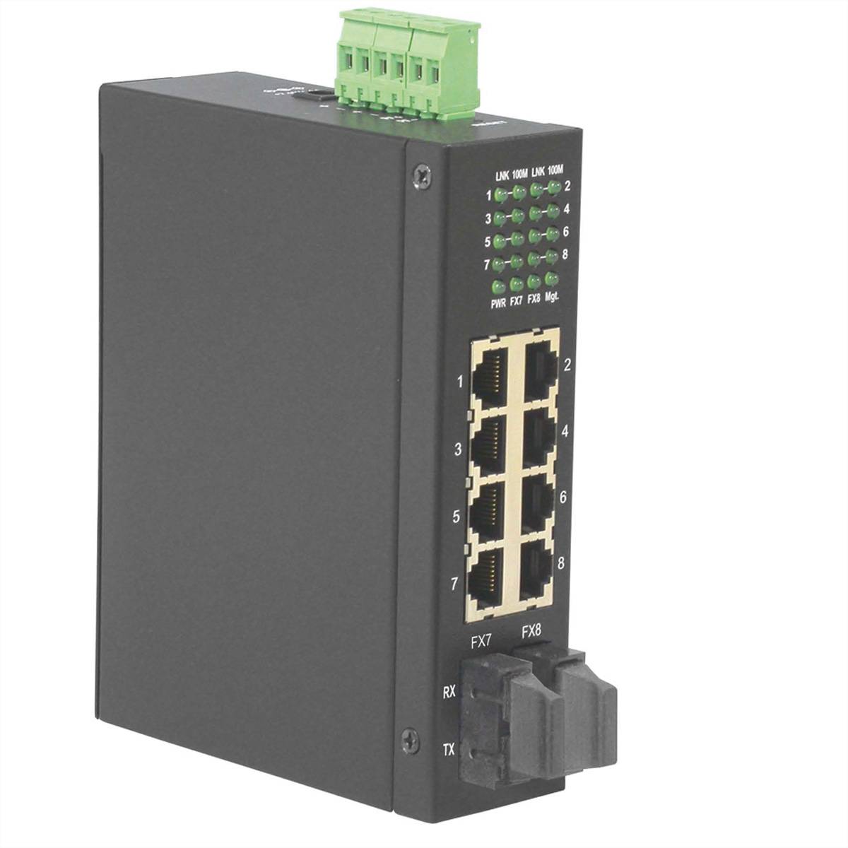ROLINE Industrie Switch, 6x RJ-45 sowie 2x oder SC, unmanaged Industrial Networking Netzwerk-Switch
