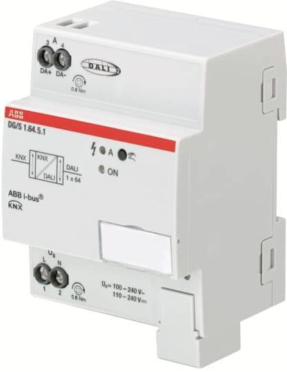 ABB DALI Gateway 1fach DG/S 1.64.5.1 Premium REG 2CDG110273R0011 Install.Baumaterial KNX