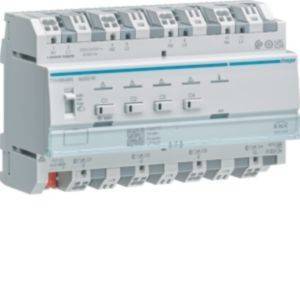 Hager Uni-Dimmaktor 4-fach KNX TYAS664AN Secure 4x300W ESL/LED kombinierbar Install.Baumaterial KNX