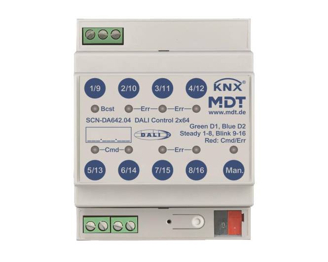 MDT DALI Control 2x64 Gateway 4TE REG SCN-DA642.04 Install.Baumaterial Schaltermat/Geb.Steu KNX