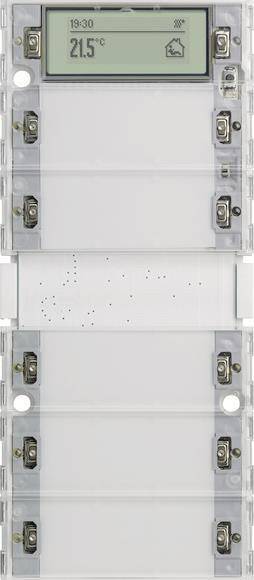 Ein leeres Kunststoffgehäuse mit kleinen elektronischen Bauteilen, die auf beiden Seiten sichtbar sind, möglicherweise für die Hardwareinstallation oder den Elektronikschutz.