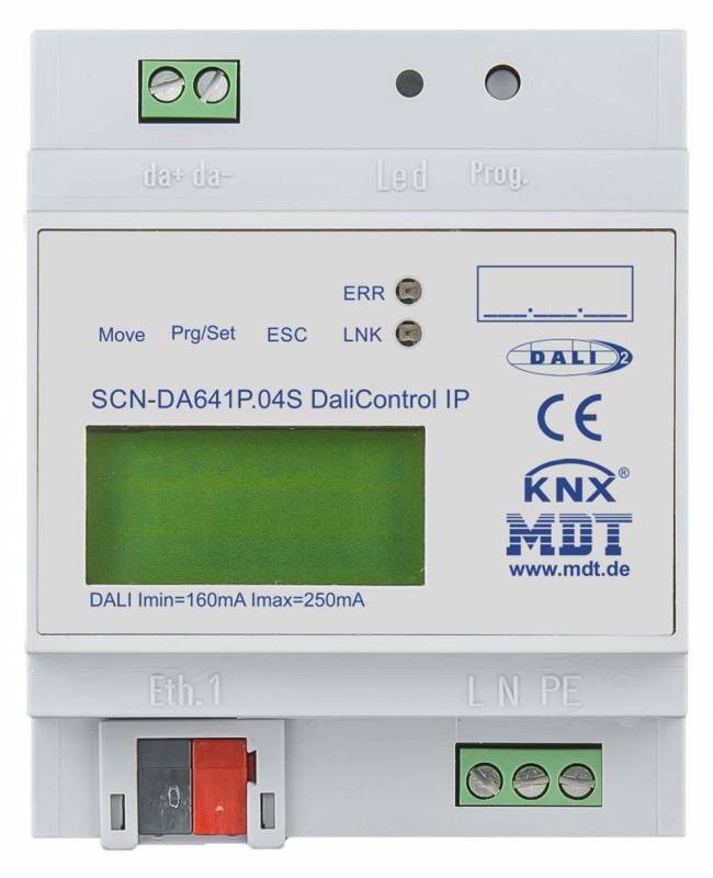MDT DaliControl IP Gateway PRO64 DALI-2 4TE REG SCN-DA641P.04S Install.Baumaterial KNX
