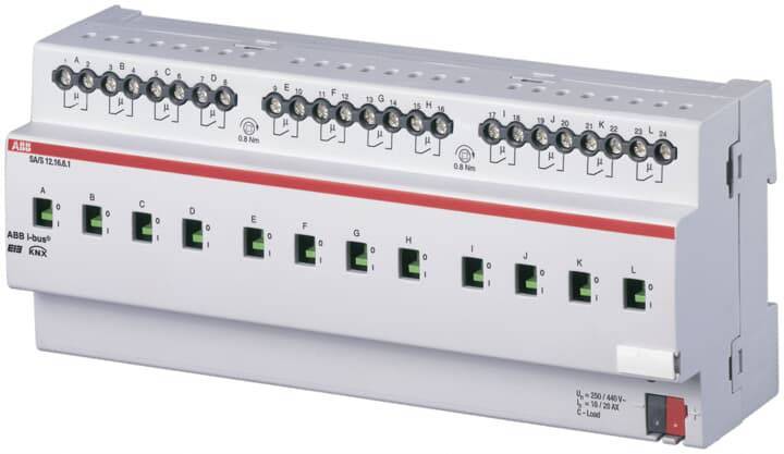 ABB SA/S12.16.6.1 ** Schaltaktor, 12F 16C I-Det Install.Baumaterial Schaltermat/Geb.Steu KNX