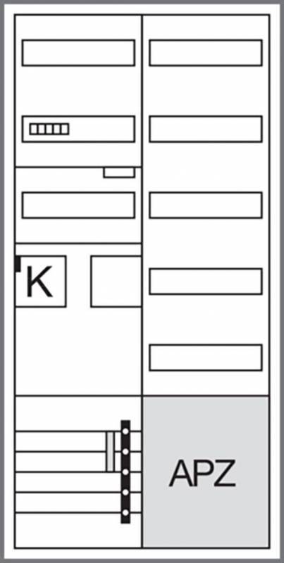 Hager Komplettschrank universZ ZB32SEA15 1100mm 1ZP 2feld BKEI OKK APZ VT5rh HLAK