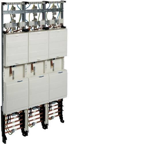 Hager Komplettfeld universZ ZL53X8 1350mm 6ZP 3feld 3Punkt Install.Baumaterial ZÃ¤hlerschr./Verteilg