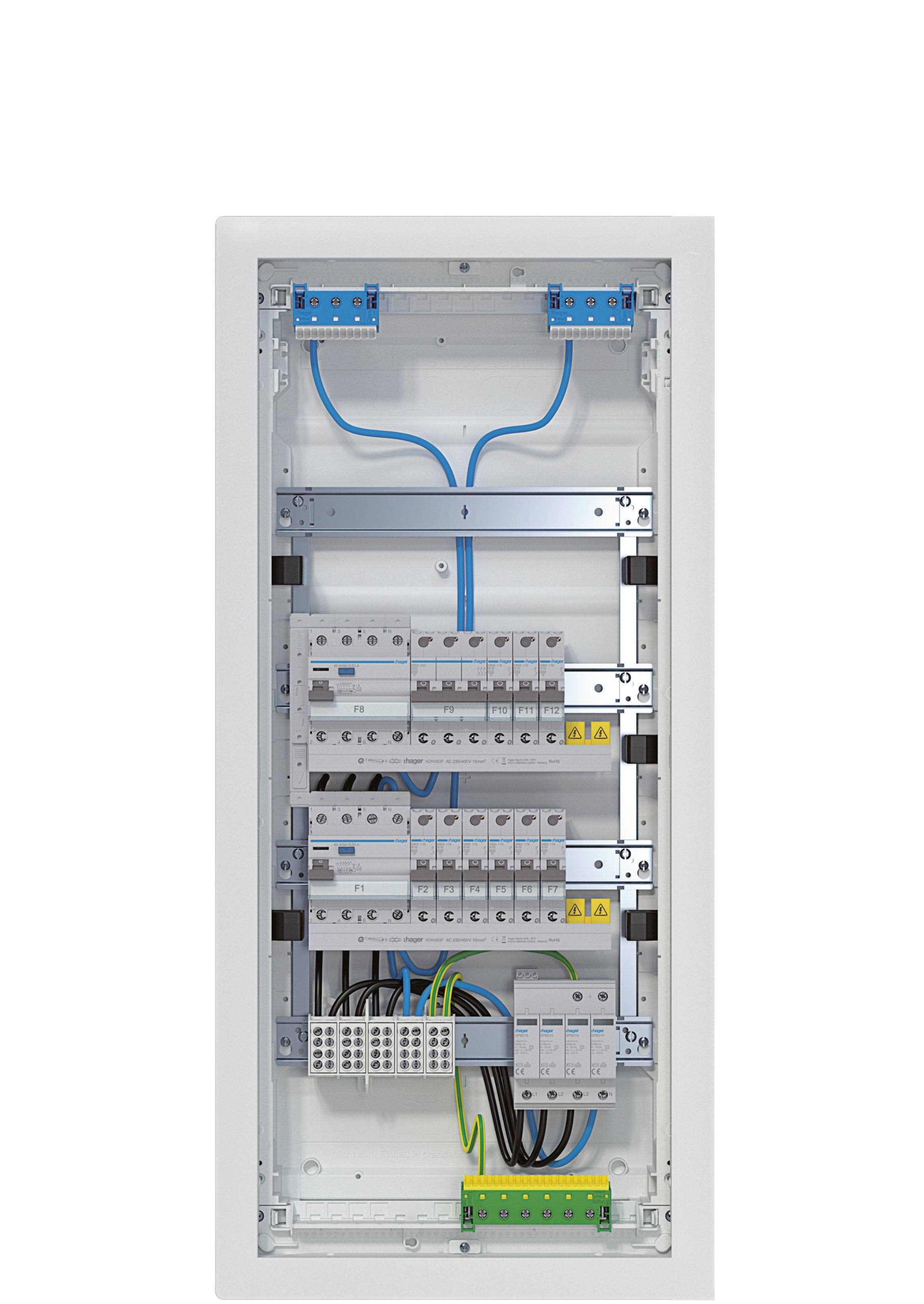 Hager VH48BV1 Kleinv.,volta,HWV,4x12PLE,IP30,best Install.Baumaterial ZÃ¤hlerschr./Verteilg