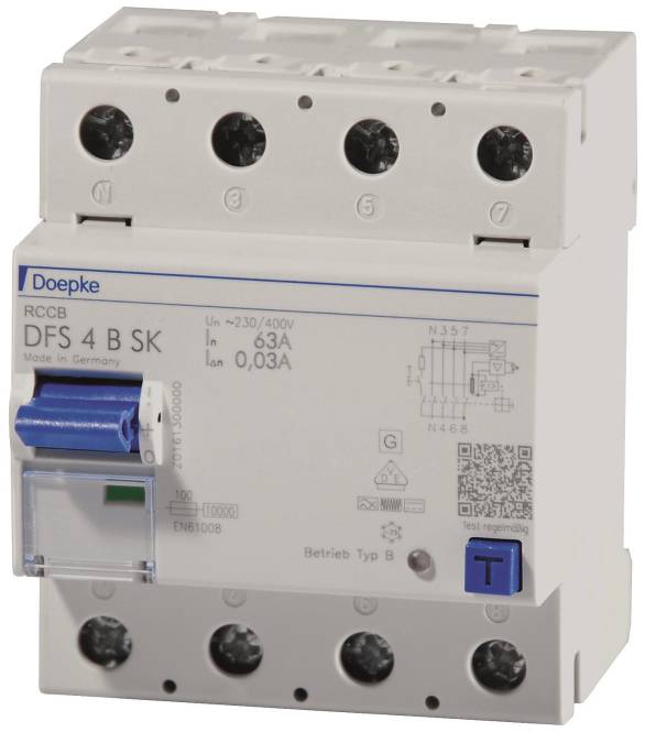 DOEP Fi-Schutzsch. DFS4-063-4/0,03-BSK Allstromsensitiv 230/400V 09144998 Install.Baumaterial
