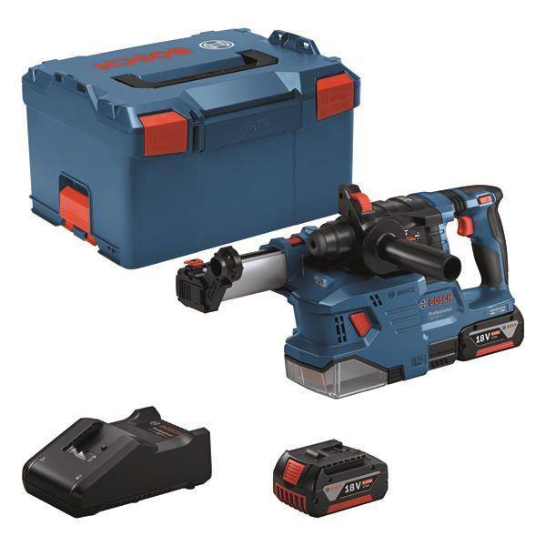 Bosch GBH 18V-22 Bohrhammer 0611924003 Set inkl. Staubabsaugung, 2xAkku 4.0Ah.. Install.Baumaterial