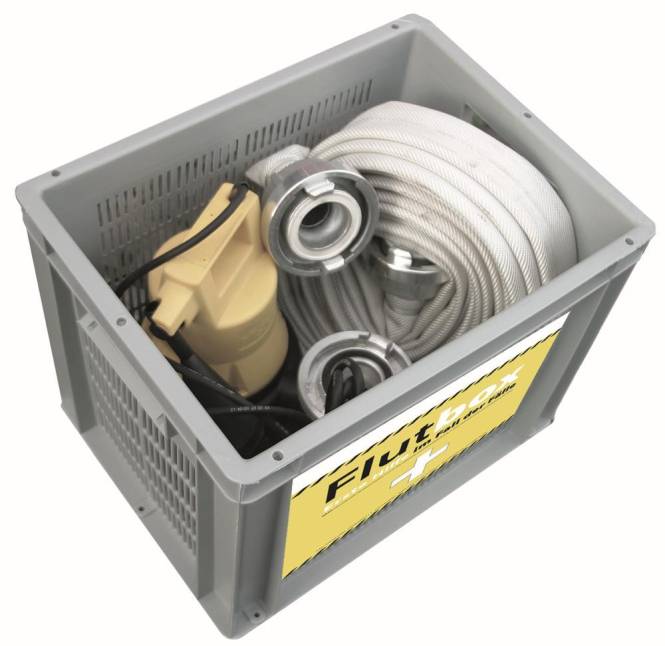 JUPU Flutbox JP09479 Pumpe (U5KS) + Box + C-Schlauch Install.Baumaterial Ventil.Jalou.Mot.Ex-