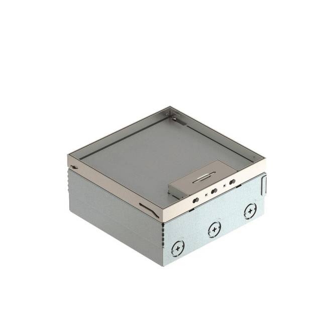 OBO UDHOME4 2V V Bodentank komplett 3fach VDE-Steckdose A2 1.4301 7427200 Install.Baumaterial