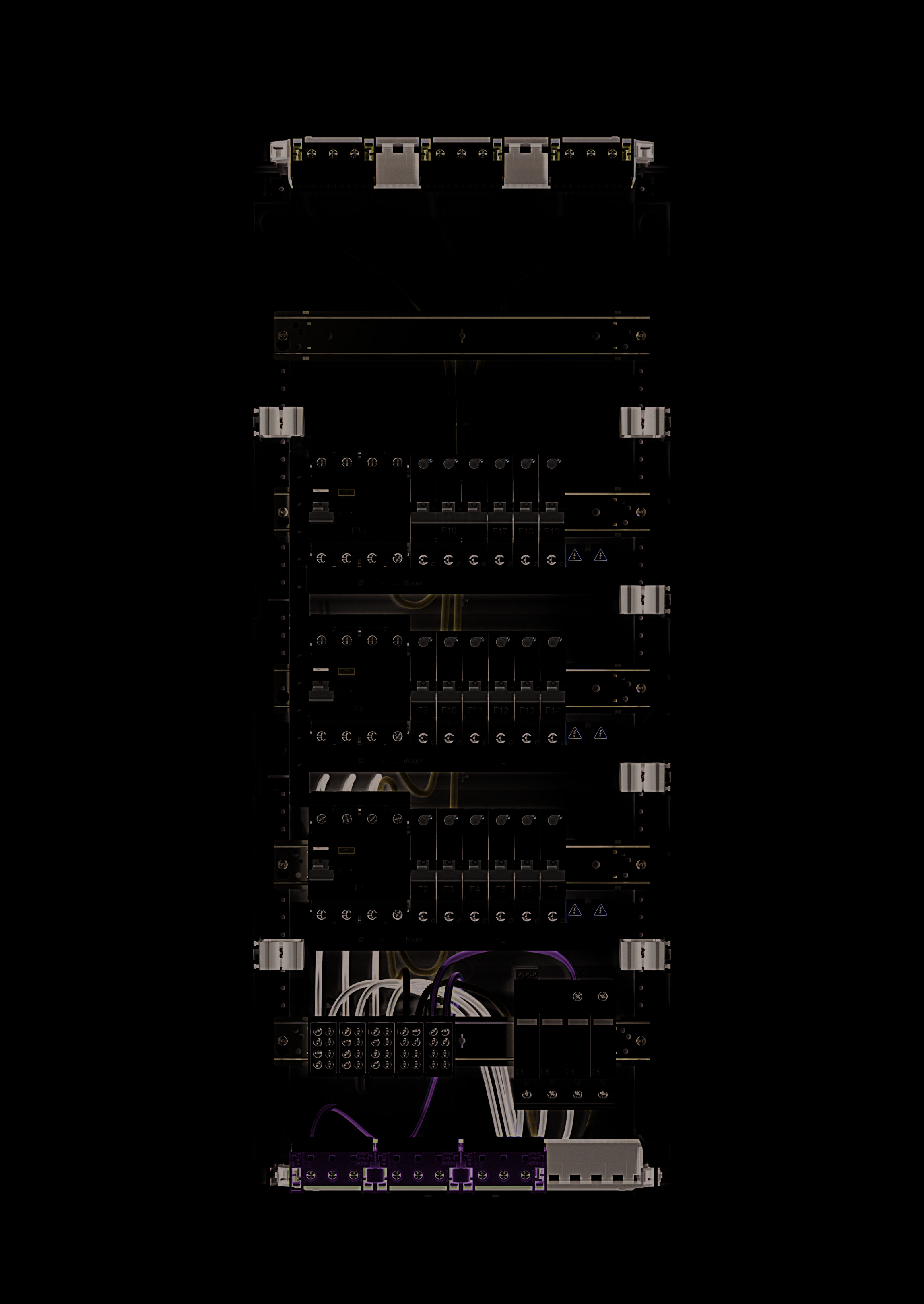 Hager VA60BV1 Kleinv.,volta,APV,5x12PLE,IP30,best Install.Baumaterial ZÃ¤hlerschr./Verteilg