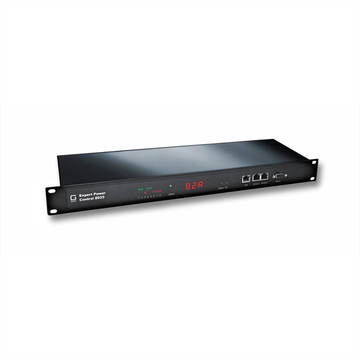 GUDE 8035-2 Expert Power Control NET 8x C13, Differenzstrommessung Typ A, Messung pro Port, IEC-Lock