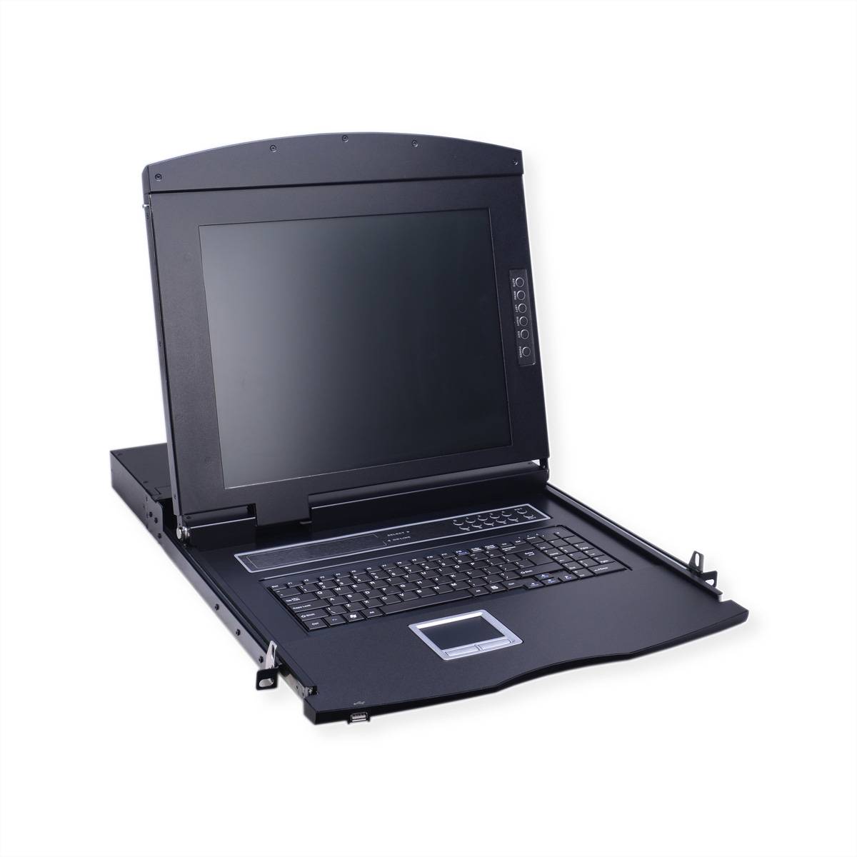 VALUE 19-Zoll-KVM-Konsole, 43 cm (17) TFT (16:9), VGA, USB, FR-Layout 19-/10-Geräteträger