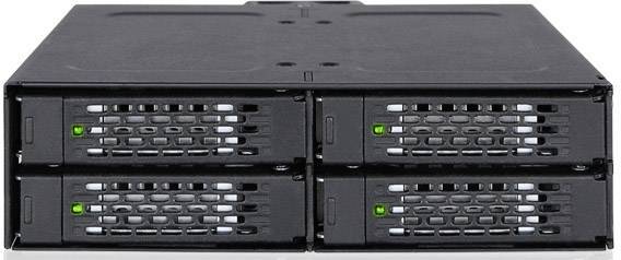 Backplane IcyDock 4x6,3cm SATAI-III in 1x5,25 HDD/SSD sw Multimedia-Technik