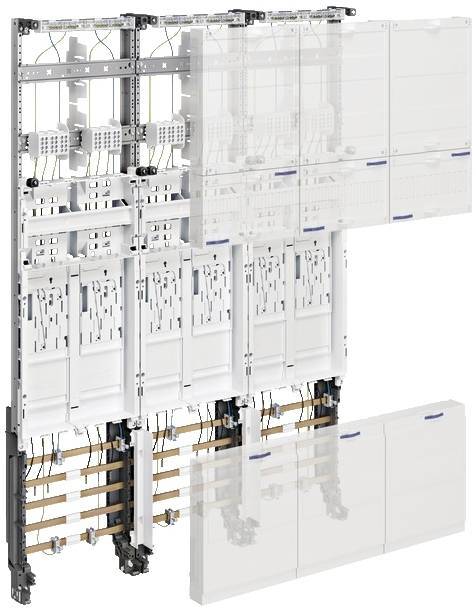 Hager Komplettfeld universZ ZL3EL26 ** 1050mm 6ZP 3feld eHZ Ausf.:NRW SH HH, Install.Baumaterial