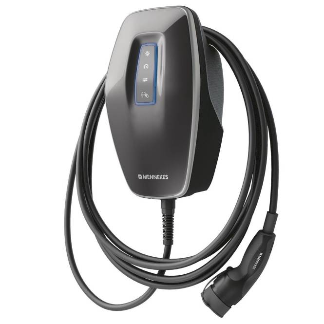 Mennekes Wallbox AMTRON 4You 710 11KW,7,5mLadekabel,Schwarz 1347011205BK Install.Baumaterial