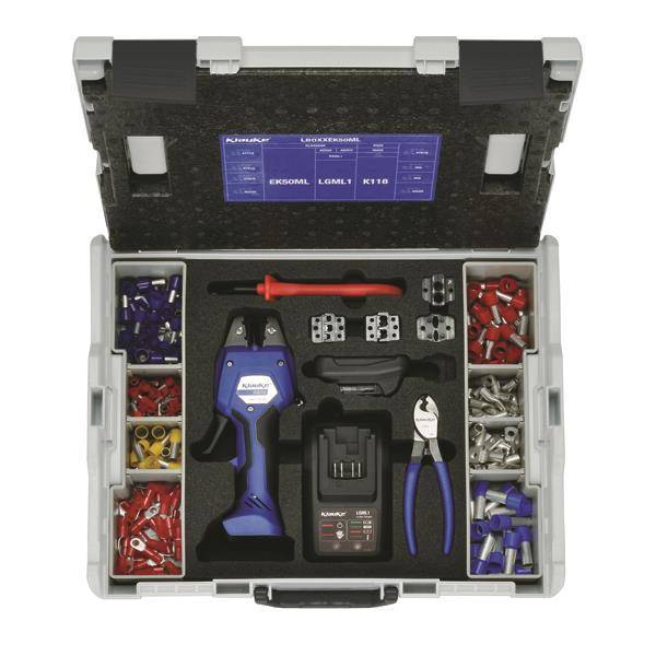Klauke Elektromechanische LBOXXEK50ML Crimpzange 0,14-50qmm in L-BOXX Install.Baumaterial Werkzeug