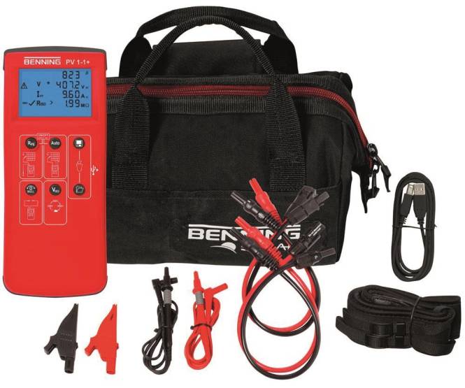 Benning PV 1-1+ PV-Inststester.messwertspeicher 05042101 Install.Baumaterial Werkzeug MessgerÃ¤te