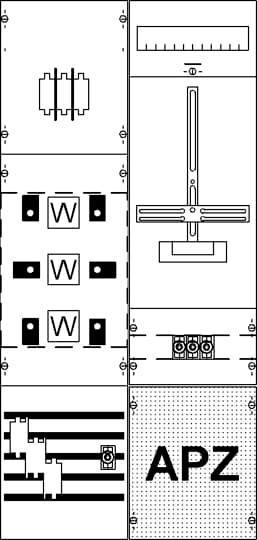 Striebel Mess-u.Wandlerfeld KA4284 kpl.H3/B2 2CPX035092R9999 Install.Baumaterial