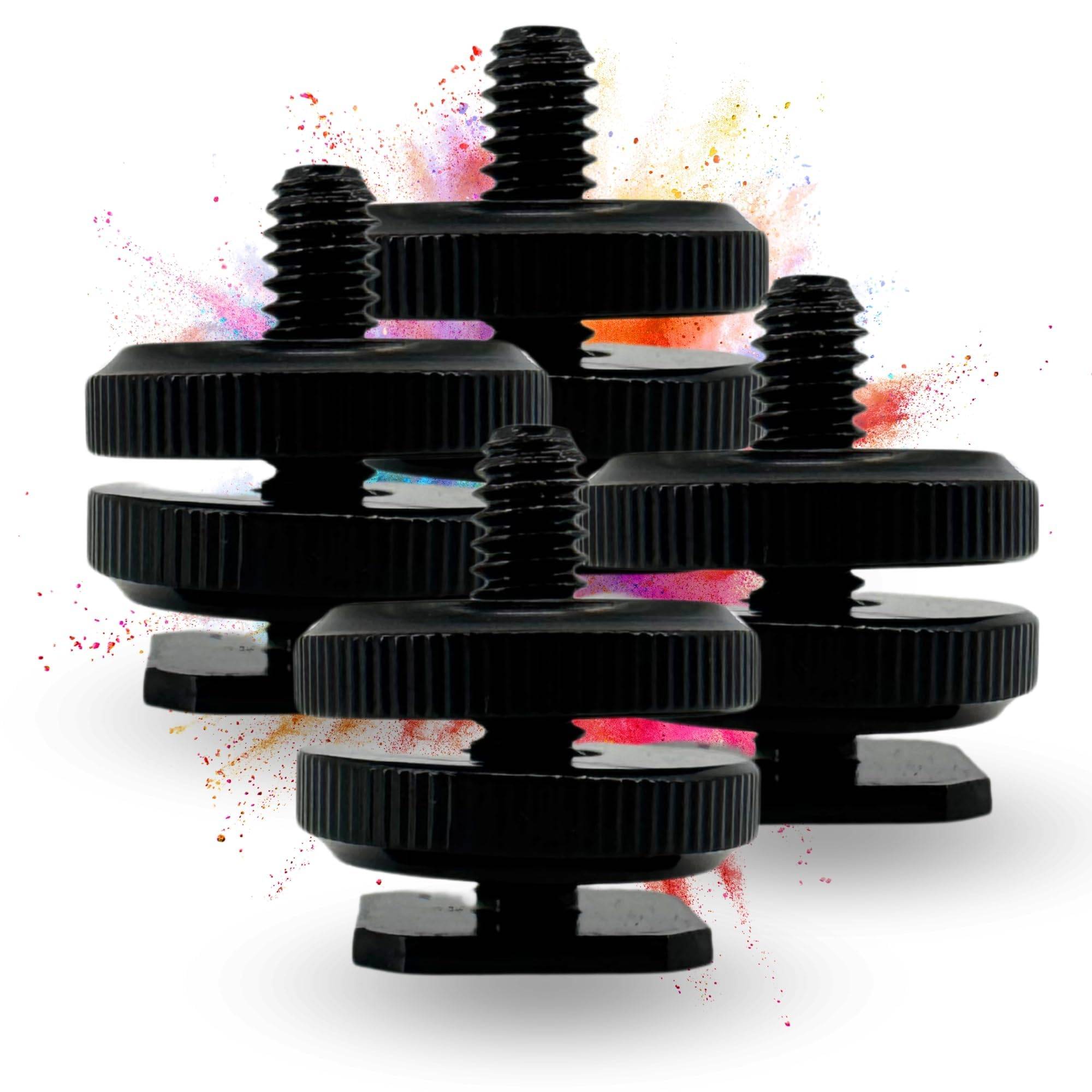 20 Stück Adapter für Double Layer Blitzschuhadapter 1/4 Zoll Schraube Kamera Cold Hot Shoe 1/4" für Stativ gewinde auf Blitzschuh Sonderposten Rest