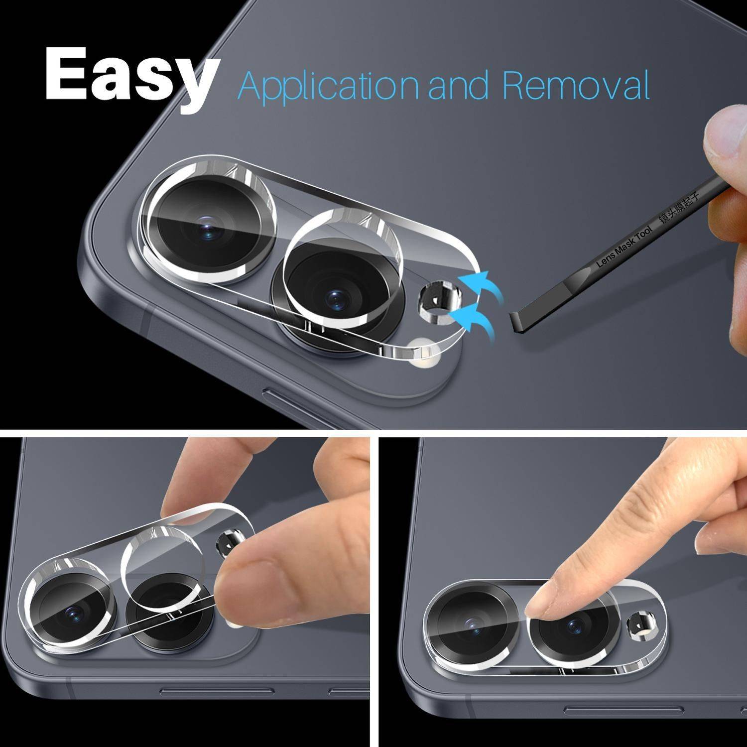 Für Samsung Galaxy S25 Edge 5G Hart Glas 9H Kamera Komplettschutz Transparent