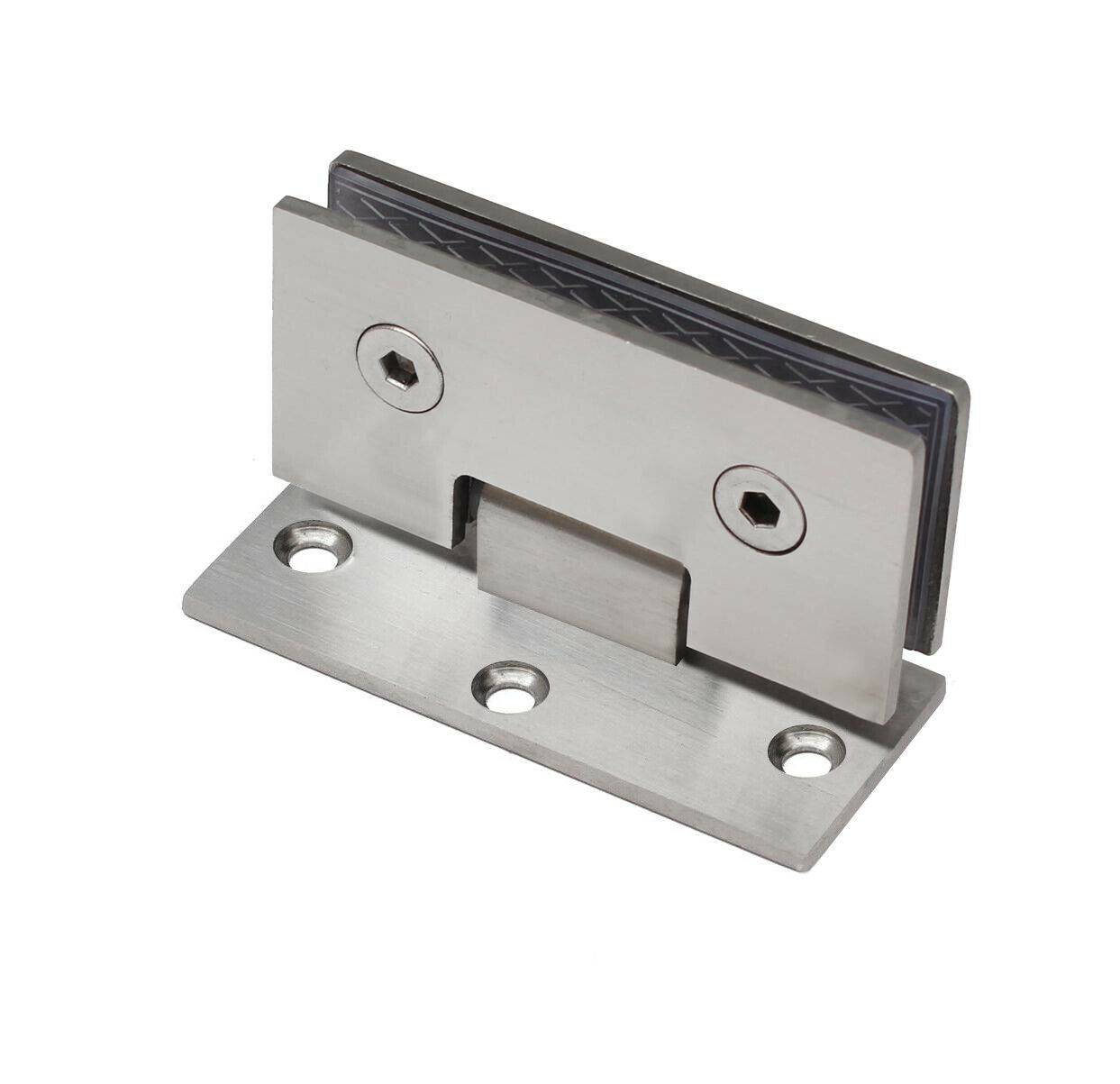 Edelstahl Glastür Scharnier Glas Halter Türbeschlag Glastürbeschlag Dusche Bad Wand / Glas B