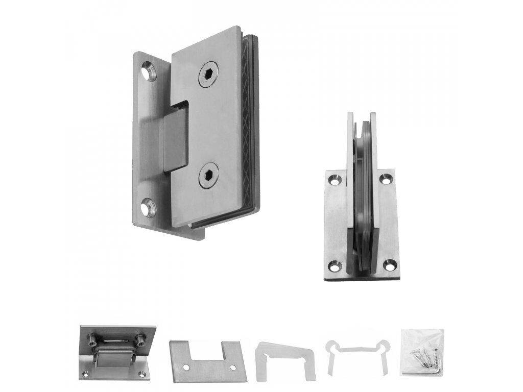 Edelstahl Glastür Scharnier Glas Halter Türbeschlag Glastürbeschlag Dusche Bad Wand / Glas B