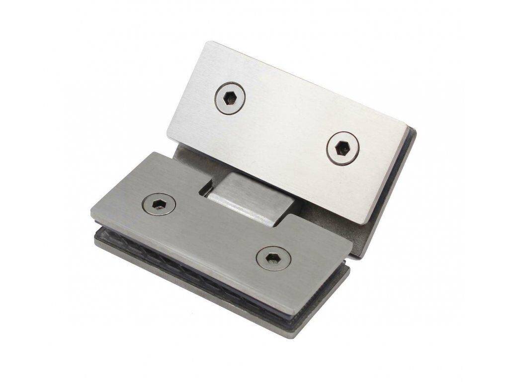Edelstahl Glastür Scharnier Glas Halter Türbeschlag Glastürbeschlag Dusche Bad Glas / Glas 135°