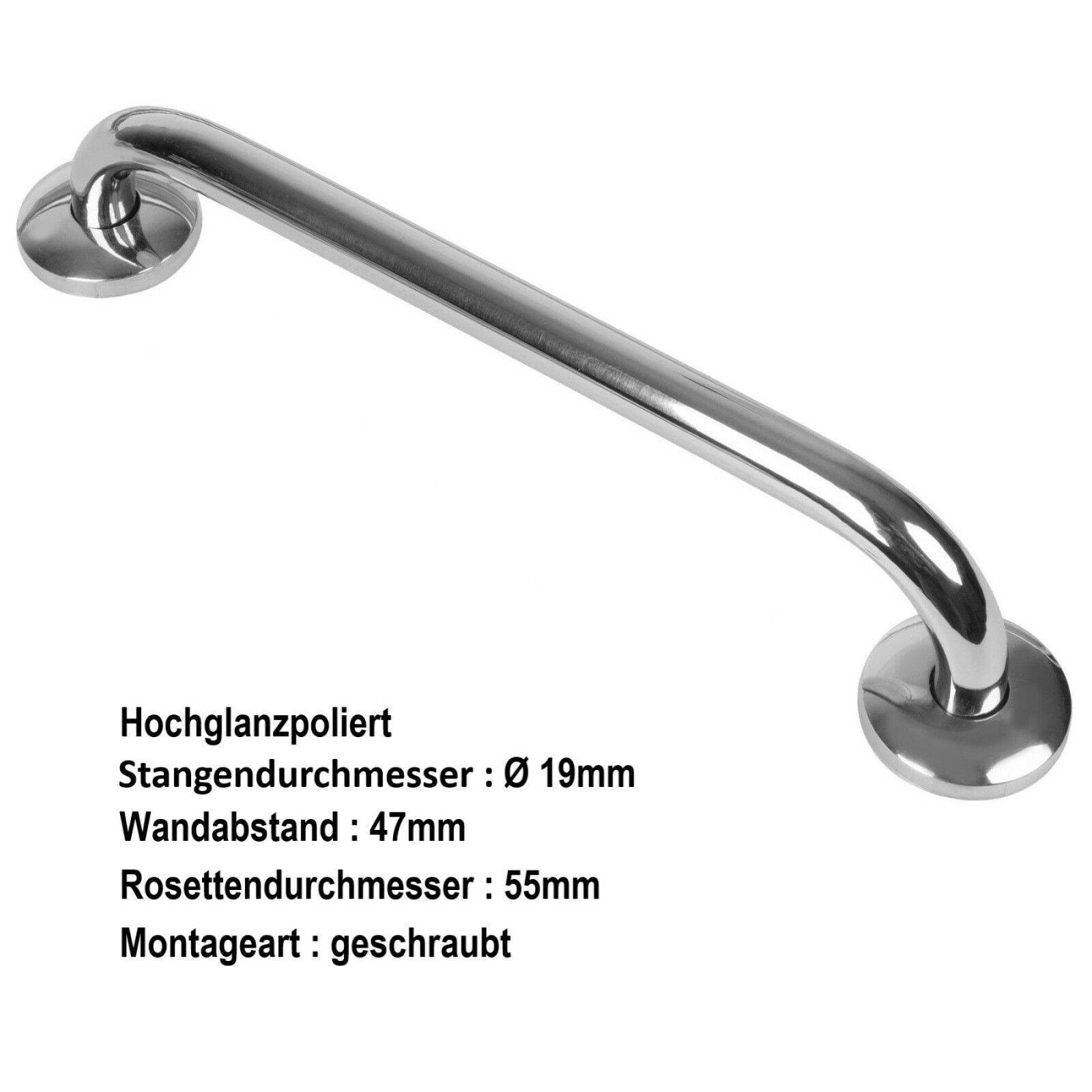 Edelstahl Handtuchhalter Handtuchstange Badetuchhalter Bad Handtuch Halter Chrom 40cm Hochglanzpoliert