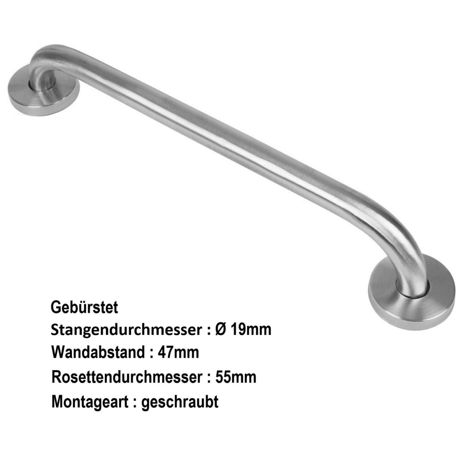 Edelstahl Handtuchhalter Handtuchstange Badetuchhalter Bad Handtuch Halter Chrom 60cm Gebürstet