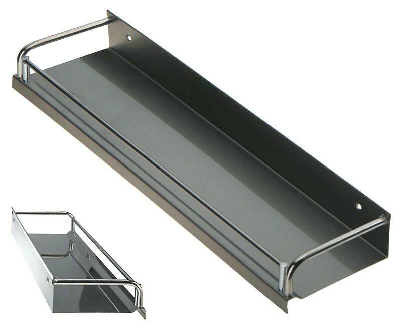 Edelstahl Küchenregal Gewürzregal Wandregal Regal Edelstahlregal Regalhalter Modell C 25cm