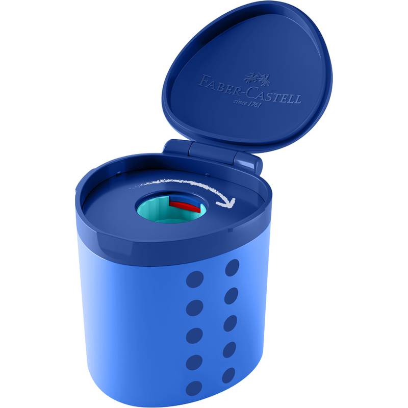 FABER-CASTELL Spitzdose Grippy, blau