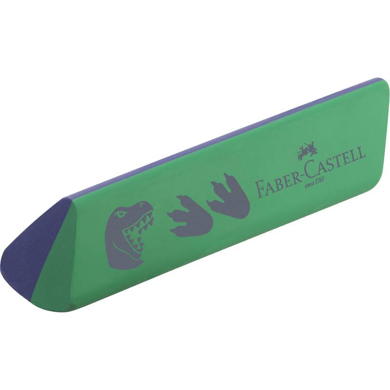 FABER-CASTELL Kunststoff-Radierer "Dino", grün/blau