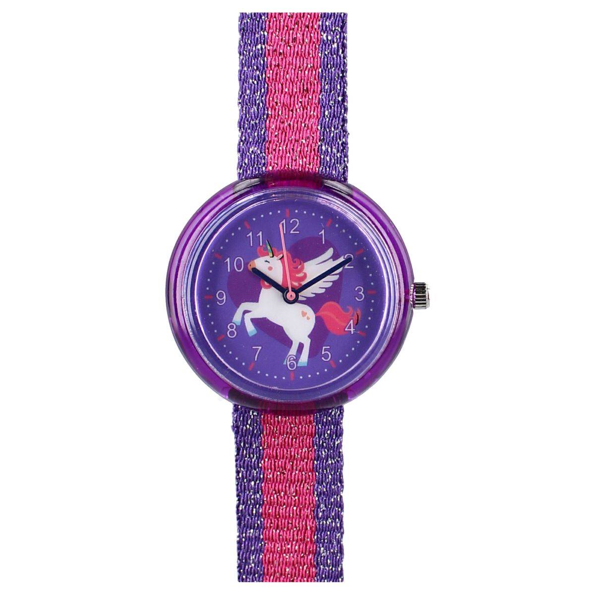 Prêt Kids Time! Kinderuhr – Einhorn-Design, Glitzer-Armband & verstellbarer Verschluss