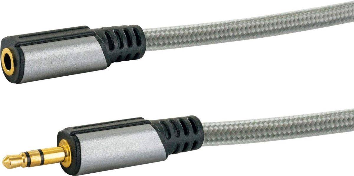 AINSTEIN Aux Verlängerungskabel 3m – 3,5 mm Klinkenstecker auf Klinkenbuchse Audiokabel