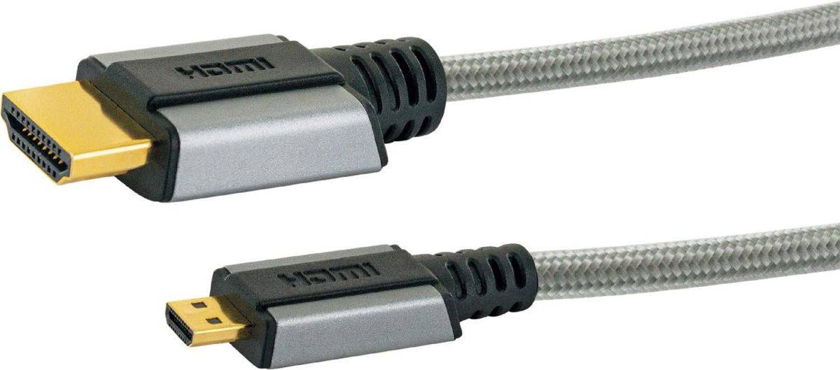 AINSTEIN HDMI auf Micro HDMI Konverter 2m – Perfekt für 4K & Full-HD Wiedergabe