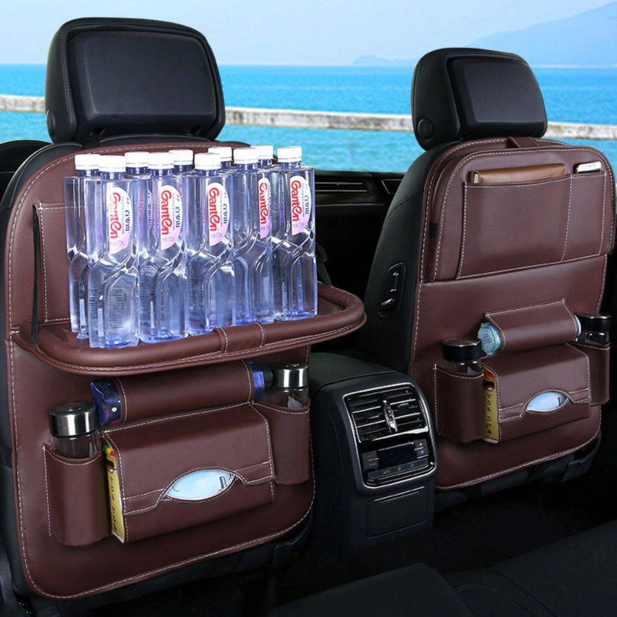 Autositz-Organizer, Sitzschutz, Sitzbezug, Regal, Mini-Auto-Couchtisch