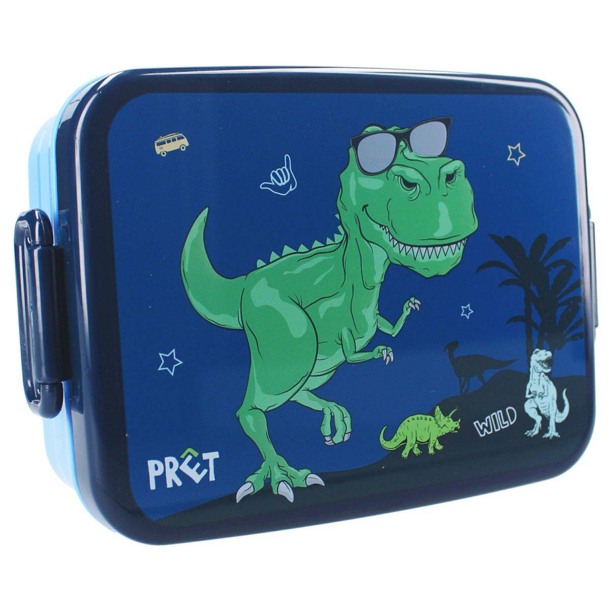 Prêt Lunch Bunch Brotdose 16x13x5 cm Abenteuerliches Design für kleine Dino-Fans