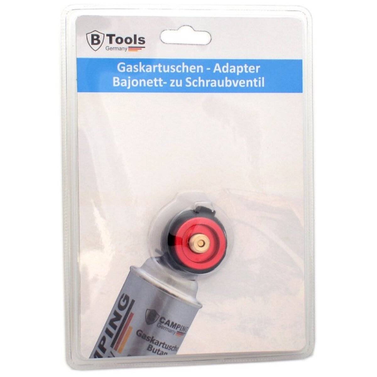 Gaskartuschen-Adapter – Bajonett- zu Schraubventil für vielseitige Nutzung