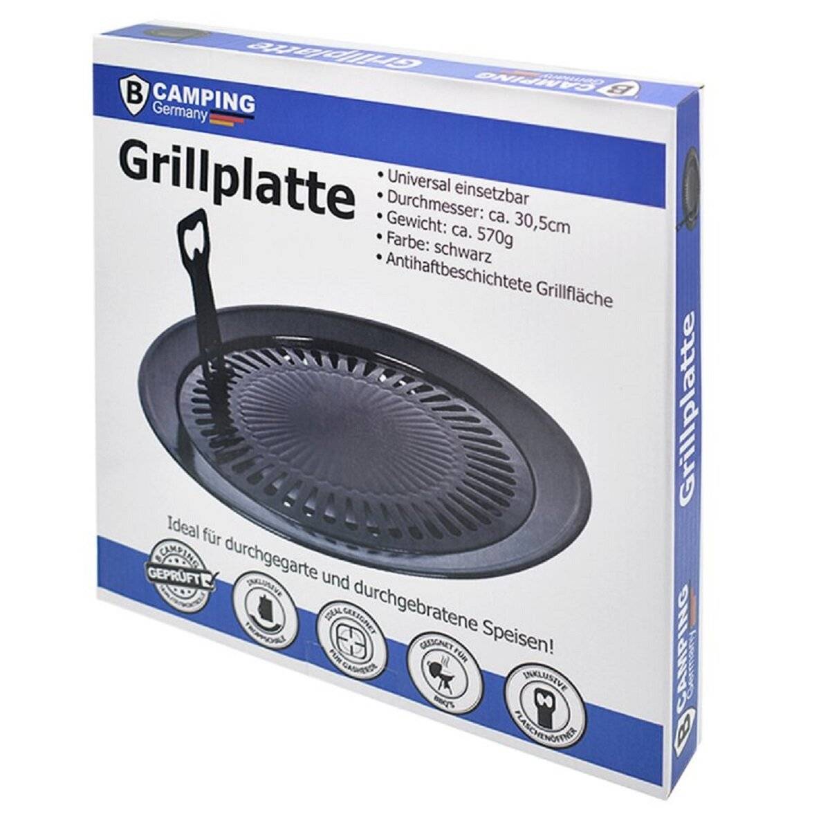 Camping Grillplatte Universal 30,5 cm Durchmesser