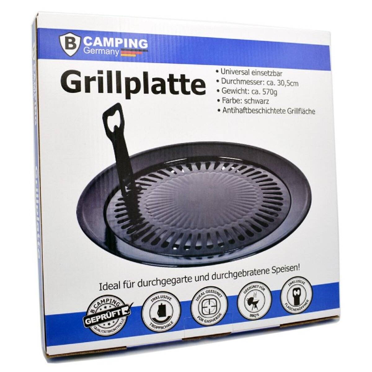 Camping Grillplatte Universal 30,5 cm Durchmesser