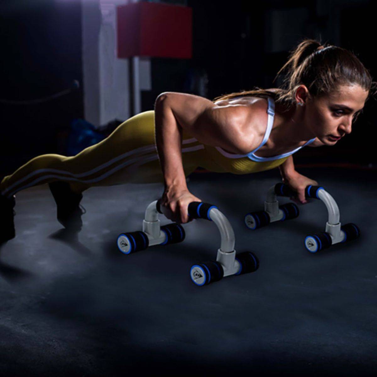 Push Up Bars Liegestützgriffe 2 Stück mit rutschfesten Griffe, max. 100 kg Blau