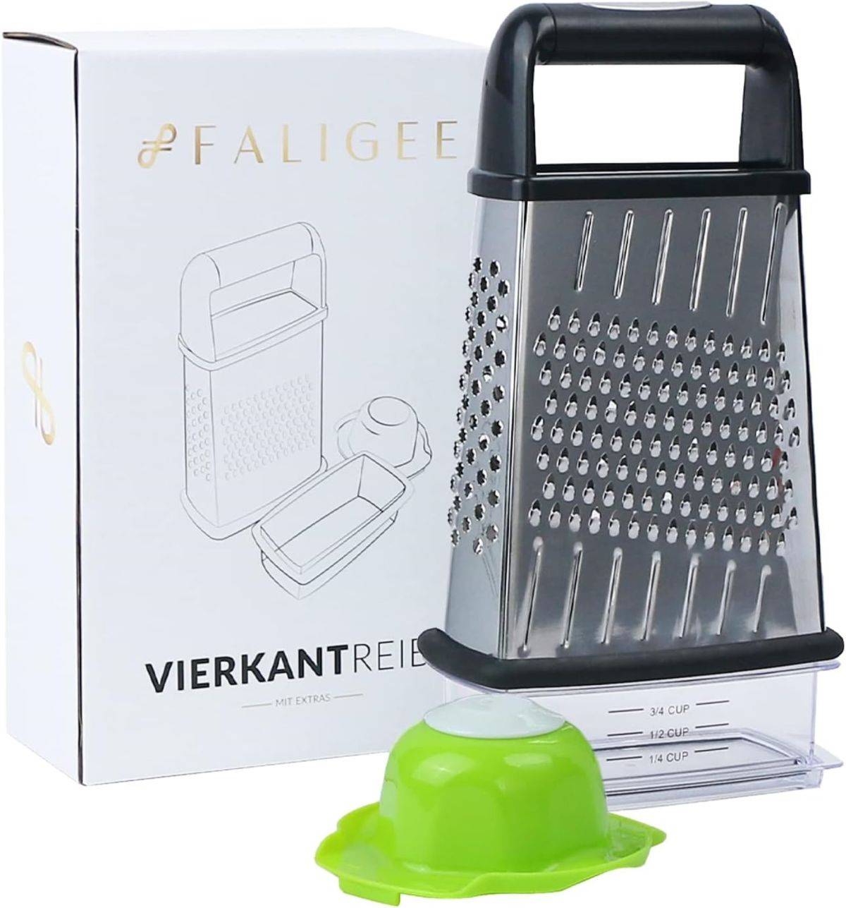 Küchenreibe aus Edelstahl - Scharf, Vielseitig & mit Auffangschale