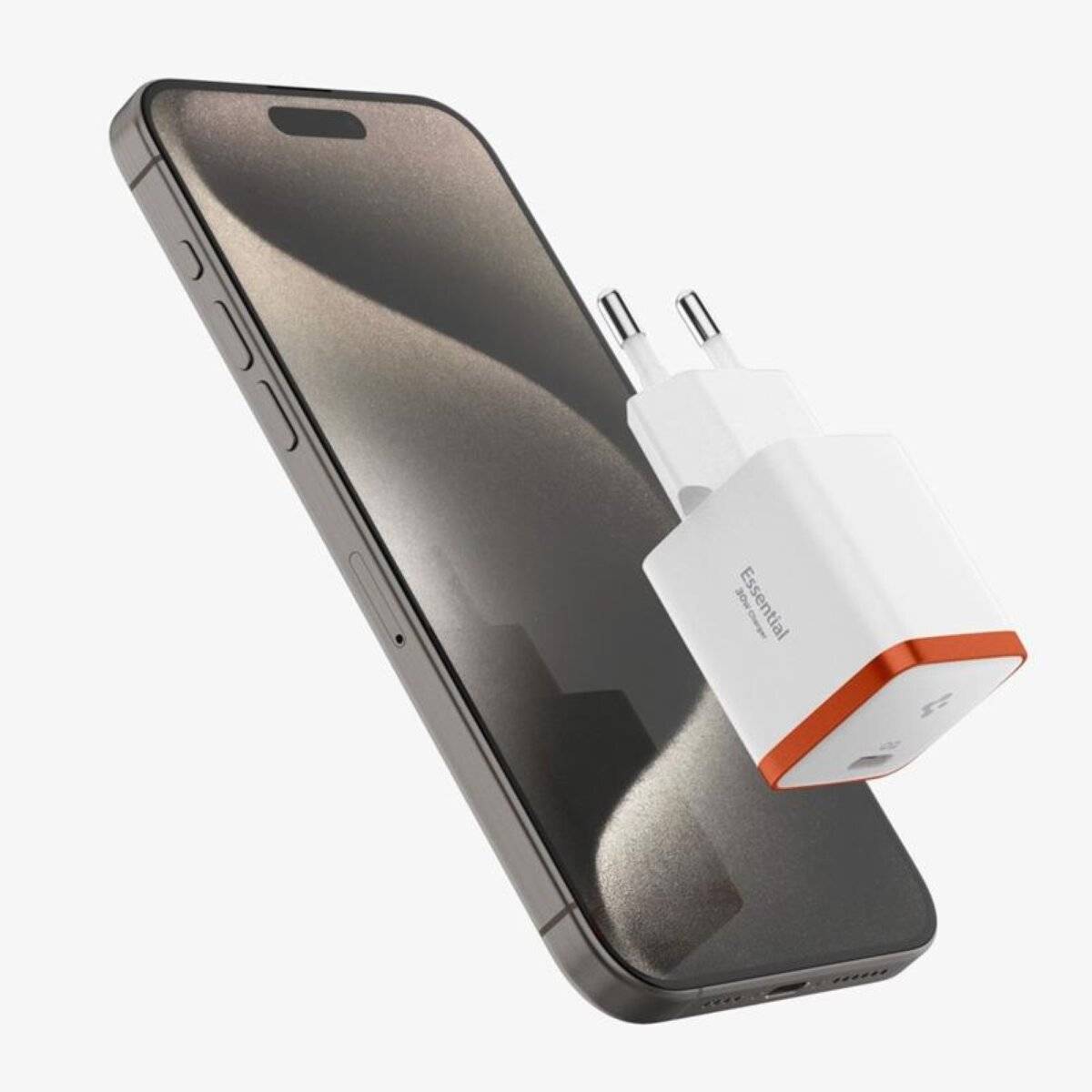 Wand-Ladegerät USB-C PD + QC3.0 30W - kompatibel mit iOS, Android Weiß