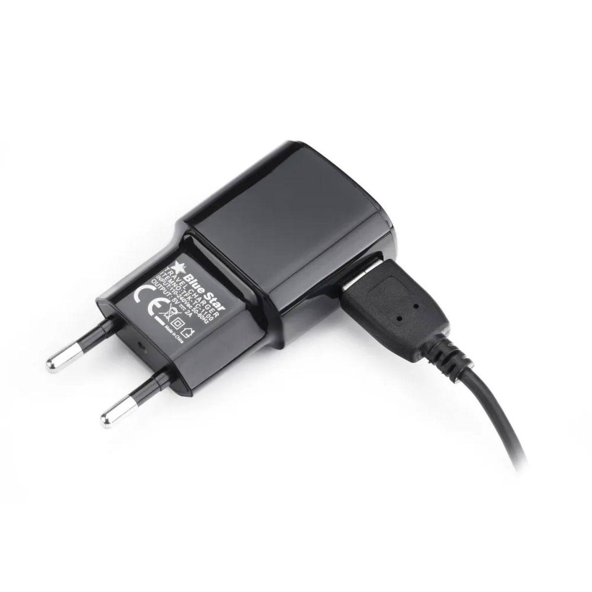 USB A Wandladegerät + USB A auf Micro USB Kabel 2A 10W in Schwarz