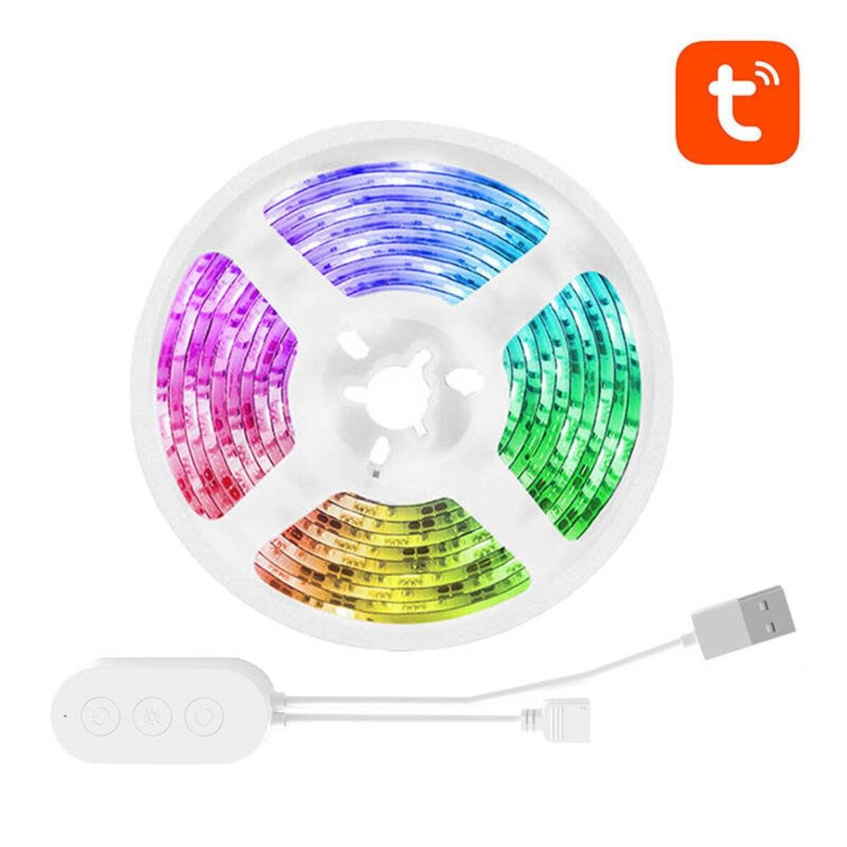 Intelligentes WiFi LED Band mit RGB-Beleuchtung 2,8m, TuyaSmart