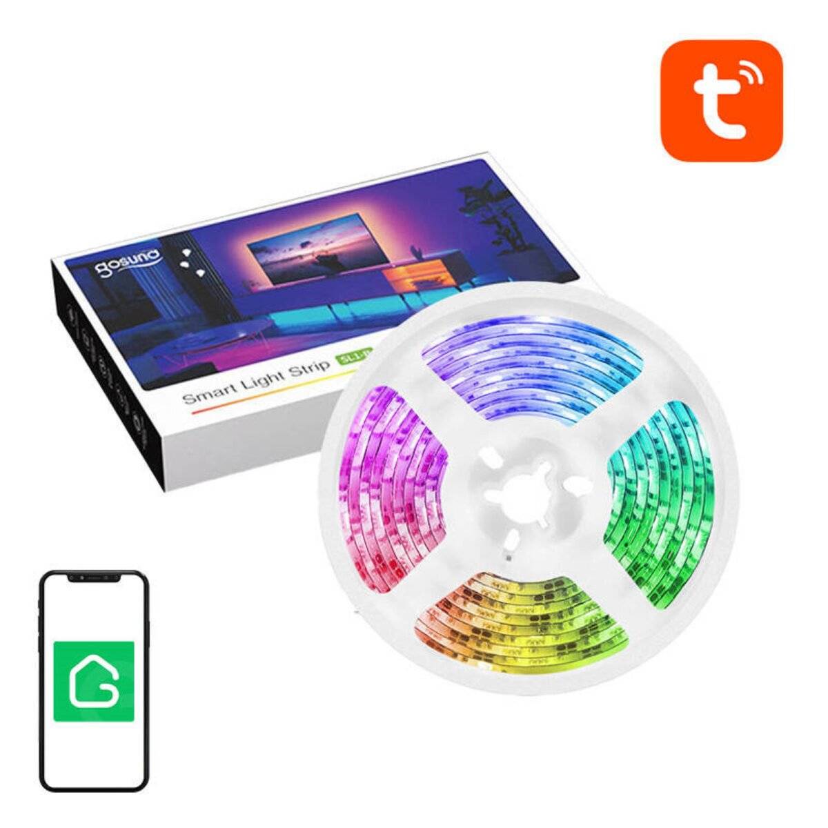 Intelligentes WiFi LED Band mit RGB-Beleuchtung 2,8m, TuyaSmart